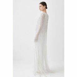 Buy 😉 KarenMillen Petite Premium Embellished Caped Maxi 👗 Dress For Female 🤩 -Karen Millen Sales unnamed file 2557