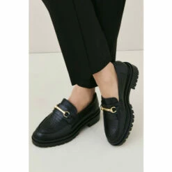Wholesale 🤩 KarenMillen Leather Croc Snaffle Loafer For Female 🔥 -Karen Millen Sales unnamed file 2567