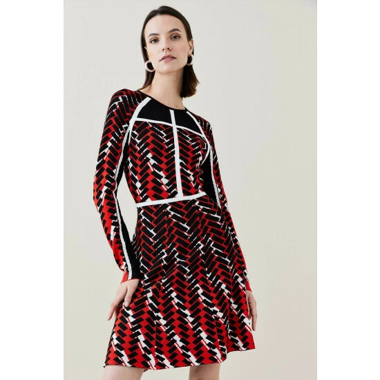 Best reviews of ๐ KarenMillen Geo Jacquard Knit Skater Mini ๐ Dress For Female ๐งจ 7 Best reviews of ๐ KarenMillen Geo Jacquard Knit Skater Mini ๐ Dress For Female ๐งจ - Image 7