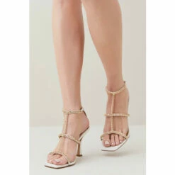 Budget 😀 KarenMillen Leather Chain Detail Low Heel For Female 😀 -Karen Millen Sales unnamed file 2589