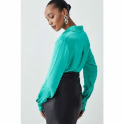 Wholesale ✔️ KarenMillen Viscose Satin Boyfriend 👕 Shirt For Female 🔔 -Karen Millen Sales unnamed file 259