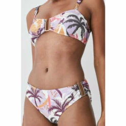 Budget 🎉 KarenMillen Palm Print Gold Trim 👙 Bikini Bottoms For Female 🔔 -Karen Millen Sales unnamed file 2632