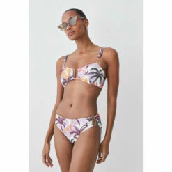 Budget 🎉 KarenMillen Palm Print Gold Trim 👙 Bikini Bottoms For Female 🔔 -Karen Millen Sales unnamed file 2633