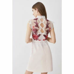 Cheapest 🔥 KarenMillen Rose Guipure Lace Mini 👗 Dress For Female 🧨 -Karen Millen Sales unnamed file 2648