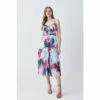 Hot Sale 👍 KarenMillen Floral Pleat Corset Detail Woven Strappy Midi 👗 Dress For Female ✨