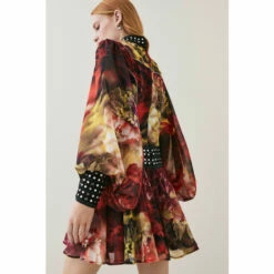 Hot Sale ✔️ KarenMillen Exploded Floral Studded Lace Mini 👗 Dress For Female 👍 -Karen Millen Sales unnamed file 2699