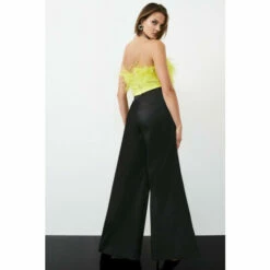 Best deal 🛒 KarenMillen Premium Satin High Waist Wide Leg Trousers For Female 😀 -Karen Millen Sales unnamed file 2716