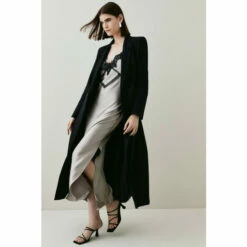 Deals 🥰 KarenMillen Compact Stretch Longline Evening 🧥 Coat For Female 👍 -Karen Millen Sales unnamed file 2721