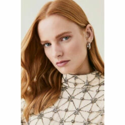 Brand new 😉 KarenMillen Lydia Millen Embellished Tie Neck Detail Woven Mini 👗 Dress For Female 🔥 -Karen Millen Sales unnamed file 2727