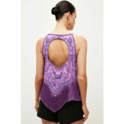 Hot Sale 🤩 KarenMillen Petite Fringe Woven Top For Female 🧨 -Karen Millen Sales unnamed file 2746