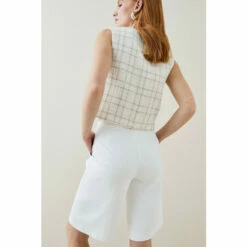 Best reviews of 🤩 KarenMillen Sparkle Tweed Button Crop Top For Female 👏 -Karen Millen Sales unnamed file 2784