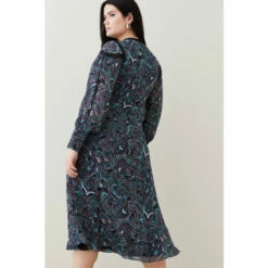 Hot Sale 😀 KarenMillen Plus Size Paisley Ladder Woven Midi 👗 Dress For Female 🎁 -Karen Millen Sales unnamed file 2789