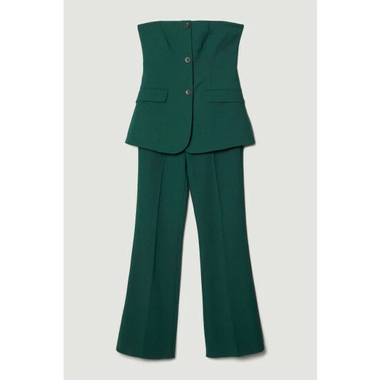 New 🔥 KarenMillen Compact Stretch Button Bodice Jumpsuit For Female 😍 4 New 🔥 KarenMillen Compact Stretch Button Bodice Jumpsuit For Female 😍 - Image 4