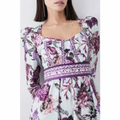 Deals 😍 KarenMillen Petite Lydia Millen Border Cotton Sateen Woven Midi 👗 Dress For Female 🔥 -Karen Millen Sales unnamed file 2832