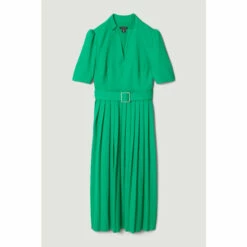 Best Sale 🎁 KarenMillen Petite Structured Crepe Forever Pleat Midi 👗 Dress For Female 🎉 -Karen Millen Sales unnamed file 2865