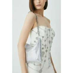 Outlet 💯 KarenMillen Chainmail Shoulder Bag For Female ✨ -Karen Millen Sales unnamed file 2886