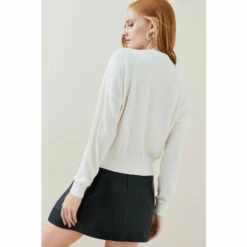 Flash Sale 🔔 KarenMillen Cashmere Blend V Neck Cardigan For Female 👍 -Karen Millen Sales unnamed file 2891