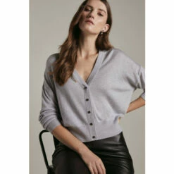 Flash Sale 🔔 KarenMillen Cashmere Blend V Neck Cardigan For Female 👍 -Karen Millen Sales unnamed file 2895