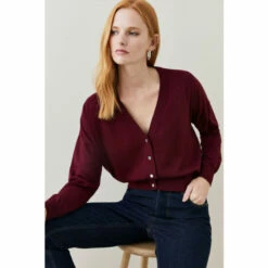 Flash Sale 🔔 KarenMillen Cashmere Blend V Neck Cardigan For Female 👍 -Karen Millen Sales unnamed file 2897