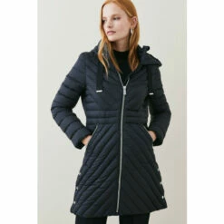 Discount 🧨 KarenMillen Down Filled Puffer Packable Midi 🧥 Coat For Female ✔️ -Karen Millen Sales unnamed file 29