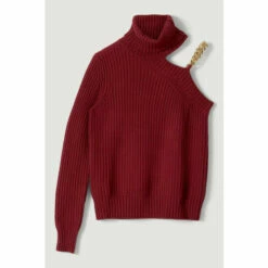 Coupon 🎁 KarenMillen Asymmetric Mid Gauge Cashmere Blend Jumper For Female 😍 -Karen Millen Sales unnamed file 2901