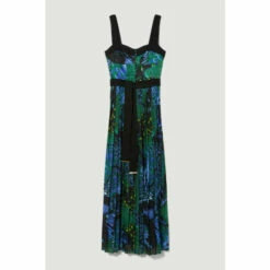 Best reviews of 🔔 KarenMillen Top Stitch Pleated Butterfly Detail Woven Midi 👗 Dress For Female 🌟 -Karen Millen Sales unnamed file 2909