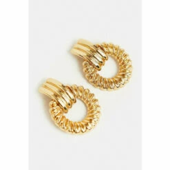 Wholesale 🎁 KarenMillen Gold Plated Twisted Earrings For Female ❤️ -Karen Millen Sales unnamed file 2920