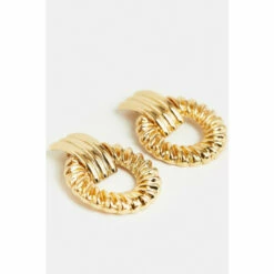 Wholesale 🎁 KarenMillen Gold Plated Twisted Earrings For Female ❤️ -Karen Millen Sales unnamed file 2921