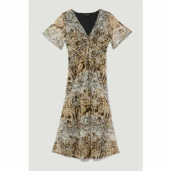 Cheapest ⭐ KarenMillen Plus Size Snake Print Mesh Jersey Midaxi 👗 Dress For Female 😍 -Karen Millen Sales unnamed file 296