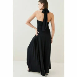 Best reviews of 👍 KarenMillen Soft Tailored Waterfall Halter Maxi 👗 Dress For Female 🥰 -Karen Millen Sales unnamed file 2994