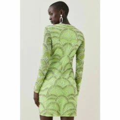 Best deal 👍 KarenMillen Embellished Mini 👗 Dress With Scallop Detail For Female 🎁 -Karen Millen Sales unnamed file 3009