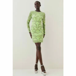 Best deal 👍 KarenMillen Embellished Mini 👗 Dress With Scallop Detail For Female 🎁 -Karen Millen Sales unnamed file 3012