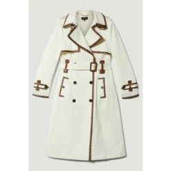 Cheapest 😀 KarenMillen Collar Detail Belted Trench 🧥 Coat For Female ⭐ -Karen Millen Sales unnamed file 3016