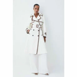 Cheapest 😀 KarenMillen Collar Detail Belted Trench 🧥 Coat For Female ⭐ -Karen Millen Sales unnamed file 3019