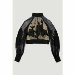 Buy ⌛ KarenMillen Lydia Millen Floral Applique Woven Blouse For Female 💯 -Karen Millen Sales unnamed file 3024