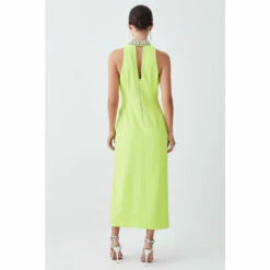 Outlet 🔔 KarenMillen Petite Crystal Embellished Woven Split Maxi For Female ✨ -Karen Millen Sales unnamed file 3033