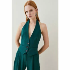Top 10 🤩 KarenMillen Structured Crepe Waistcoat For Female ❤️ -Karen Millen Sales unnamed file 3058
