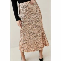 Discount 🥰 KarenMillen Lydia Millen Textured Sequin 👗 Skirt For Female 🎁 -Karen Millen Sales unnamed file 3062