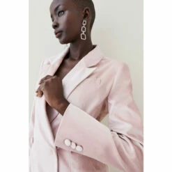 Cheapest 🥰 KarenMillen Velvet Longline Tailored Double Breasted Mini 👗 Dress For Female ⭐ -Karen Millen Sales unnamed file 3070