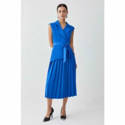 Brand new 😀 KarenMillen Petite Military Pleat Short Sleeve Midi 👗 Dress For Female 😀 -Karen Millen Sales unnamed file 3084