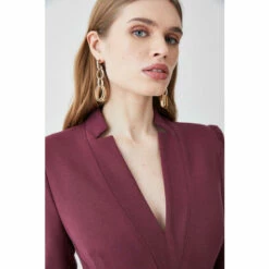 Cheap 🧨 KarenMillen Tall Structured Crepe Belted Forever Midi 👗 Dress For Female 👏 -Karen Millen Sales unnamed file 3089