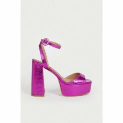 Budget 🎁 KarenMillen Croc Metallic 70s Platform 🩴 Sandal For Female 🥰 -Karen Millen Sales unnamed file 3095