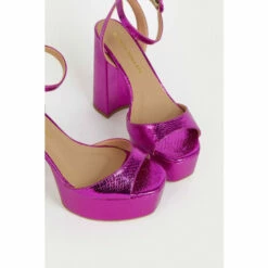 Budget 🎁 KarenMillen Croc Metallic 70s Platform 🩴 Sandal For Female 🥰 -Karen Millen Sales unnamed file 3097