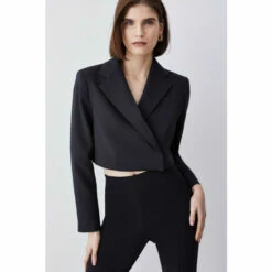 Best Pirce 👍 KarenMillen Tailored Cropped Blazer For Female 👏