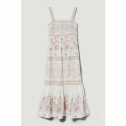 Deals 🛒 KarenMillen Petite Floral & Geo Embroidered Woven Midaxi For Female 🔥 -Karen Millen Sales unnamed file 3129