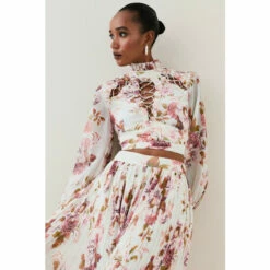 Best reviews of 👏 KarenMillen Lydia Millen Floral Ruffle Chiffon Blouse For Female 😍 -Karen Millen Sales unnamed file 3142