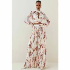 Best reviews of 👏 KarenMillen Lydia Millen Floral Ruffle Chiffon Blouse For Female 😍 -Karen Millen Sales unnamed file 3143