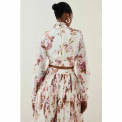 Best reviews of 👏 KarenMillen Lydia Millen Floral Ruffle Chiffon Blouse For Female 😍 -Karen Millen Sales unnamed file 3144