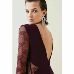 Hot Sale 🛒 KarenMillen Lace Front Diamante Mini 👗 Dress For Female 🤩 -Karen Millen Sales unnamed file 3177