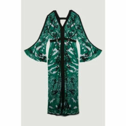 New 🔔 KarenMillen Plus Size Slinky Jacquard Full Sleeve Knitted Maxi 👗 Dress For Female 🎁 -Karen Millen Sales unnamed file 3243